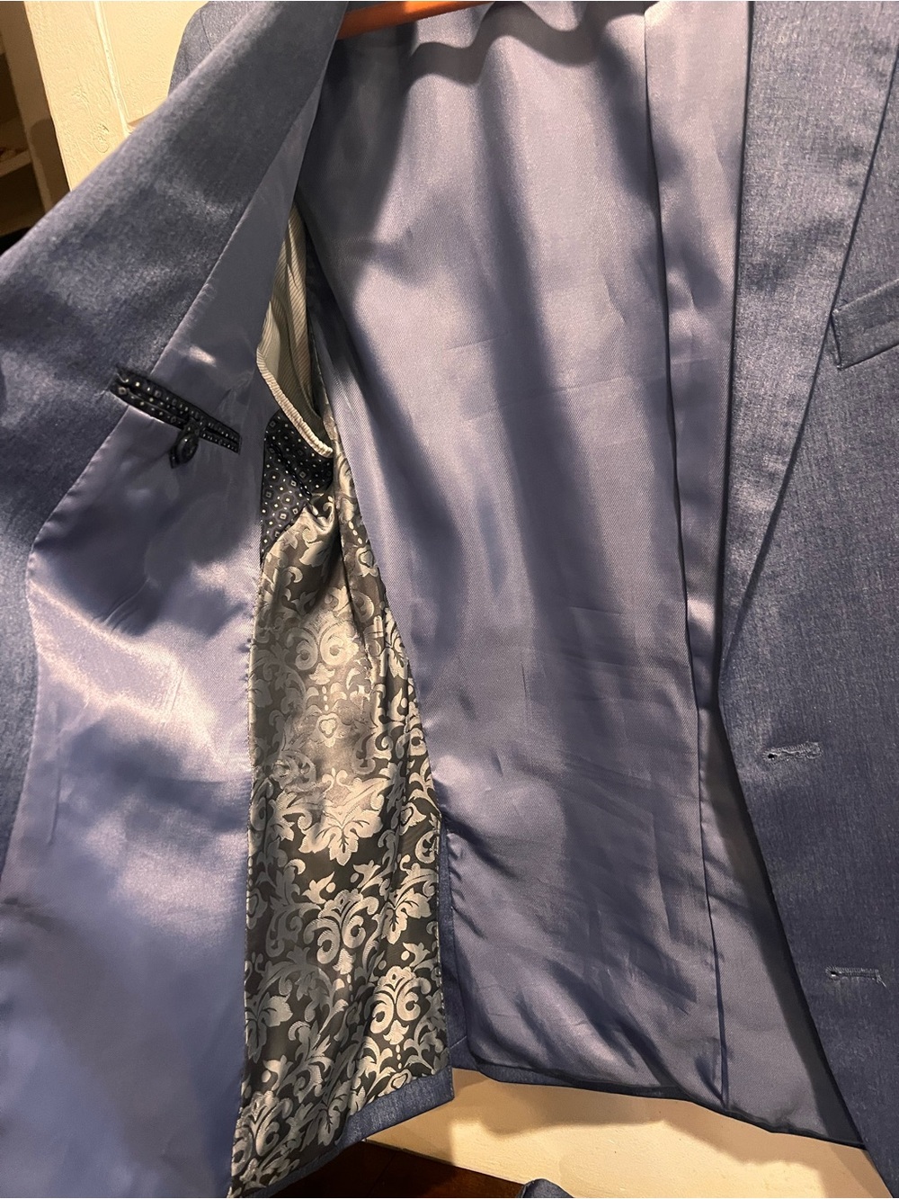 Savile Row Tailored Slate Blue Two-Piece Suit Custom Sizing Two Button - Picture 4 of 16